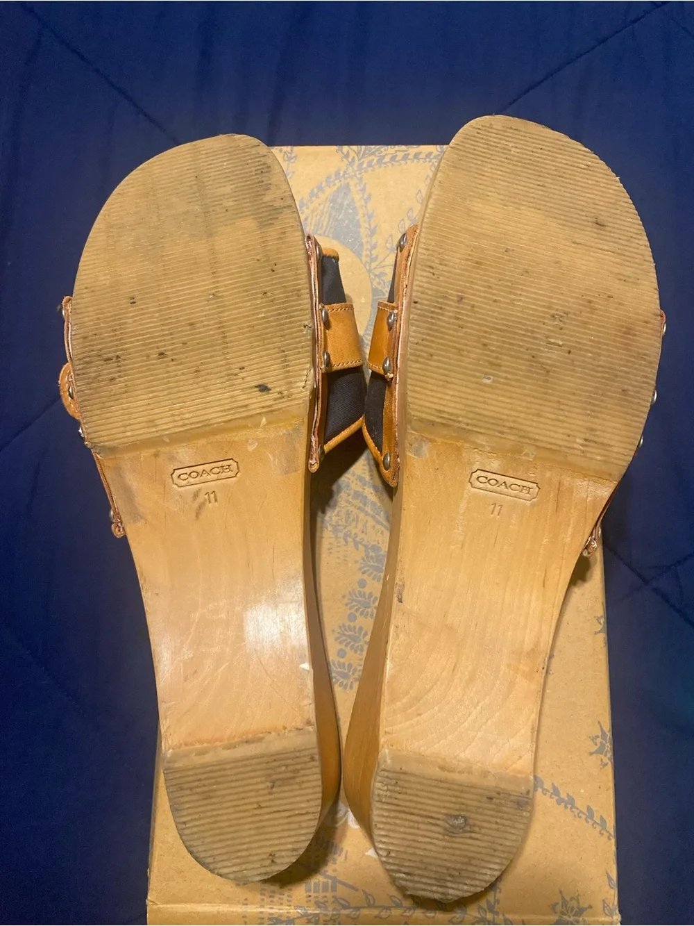 Authentic Women’s Coach Slip On Heel Sandals